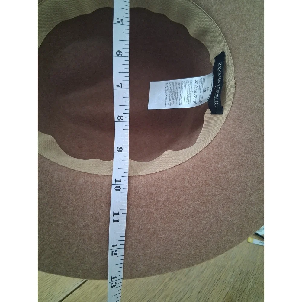 Banana Republic 100% Wool Camel Floppy Felt Hat Women's size S/M 3